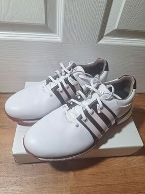 Adidas Tour360 Golf Shoes – White / Black / Red – Size US 10/ EU 44